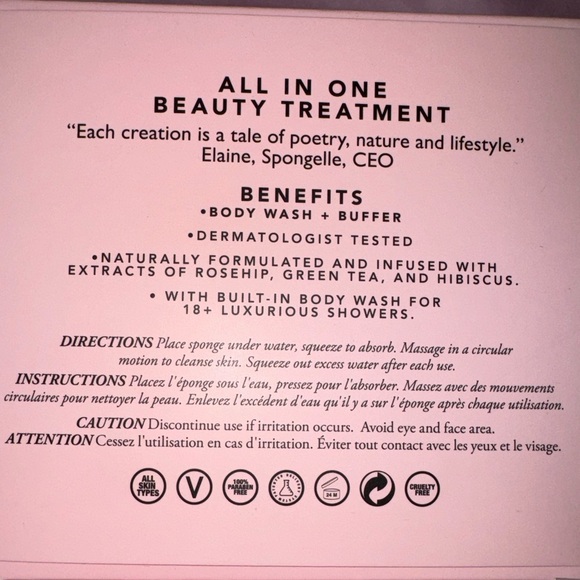 BOTANICA BY SPONGELLE Rosa - Rose
Body Wash Infused Buffer - Picture 4 of 13